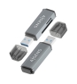 AISENS Lector De Tarjetas SD, Micro SD, MMC, Rs-MMC, MMC Micro, USB-A, Gris