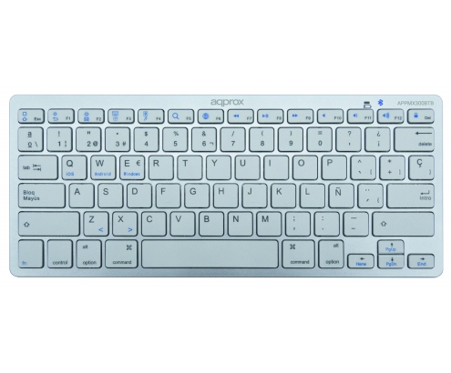 Approx Teclado APPMX300BTS Bluetooth plata