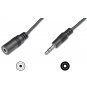ASSMANN Electronic cable de audio 3,5 mm Macho/Hembra 2,5 m Negro