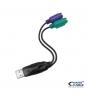 CABLE 2 PS2 M A USB M NANOCABLE 10.03.0101