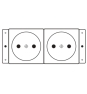 Kramer Electronics TS-2DE toma de corriente