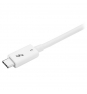StarTech.com Cable de 0.5m Thunderbolt 3 Cable Compatible con USB-C y DisplayPort - Blanco
